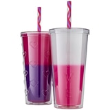 Colour Changing Tumblers 2 Pack - Pink