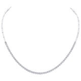 18KT White Gold 1.76ctw Round Cut Diamond Necklace