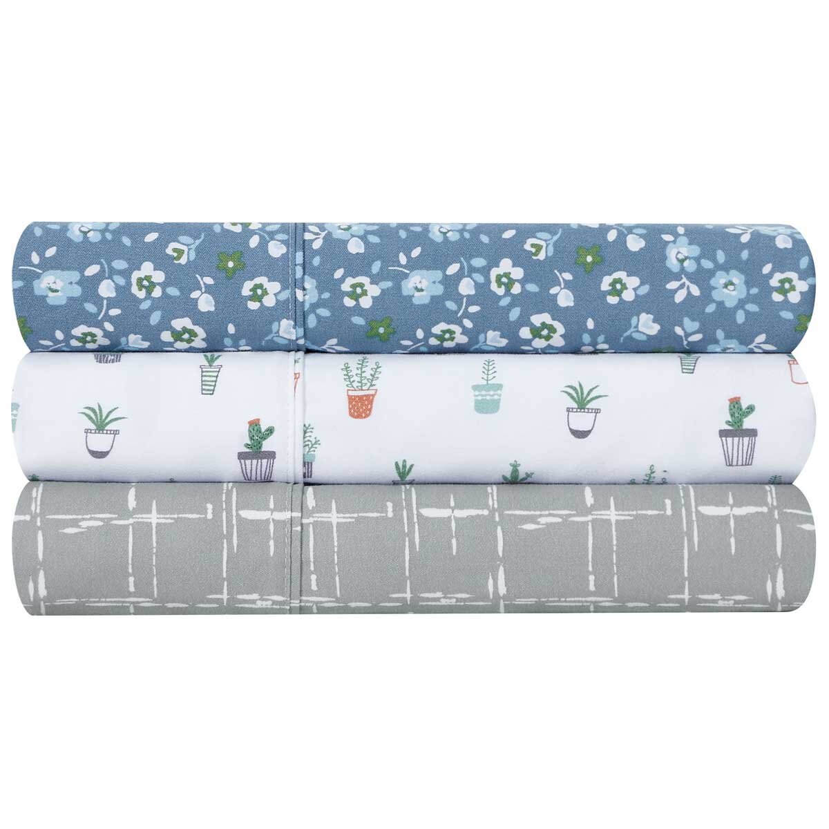 South Point Fashion Poly Flannel Sheet Set 4 Piece King Single