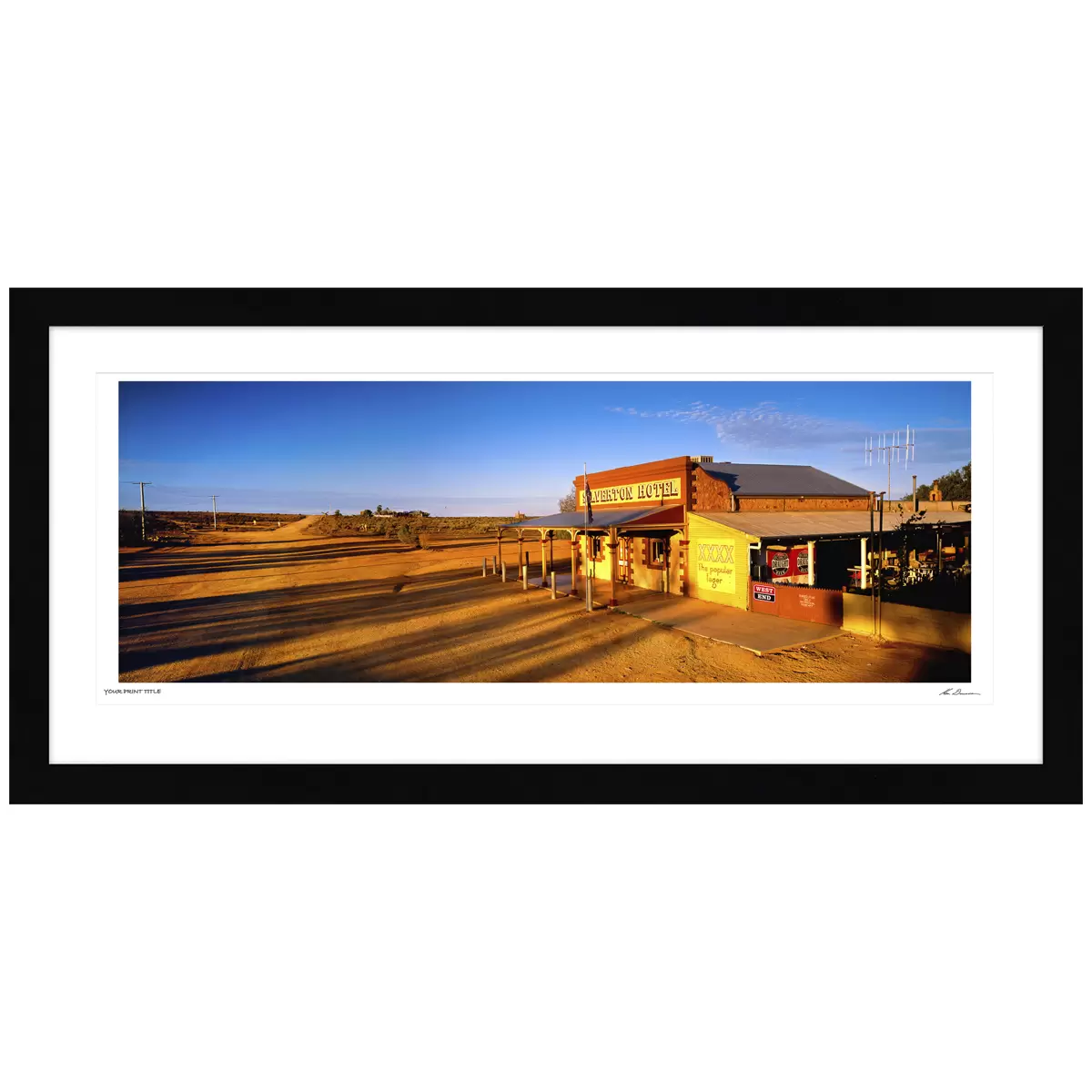 Ken Duncan 40 Silverton Hotel at Sunrise Framed Print Black