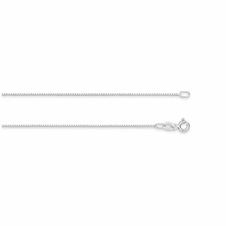 18KT White Gold Box Chain