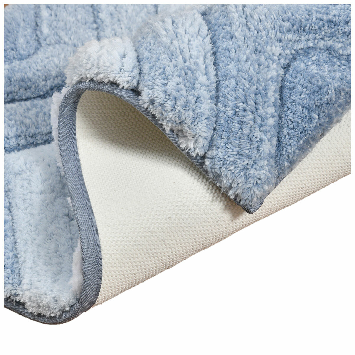 Riviera Homes Chevron Bath Mat 2 Pack New Blue