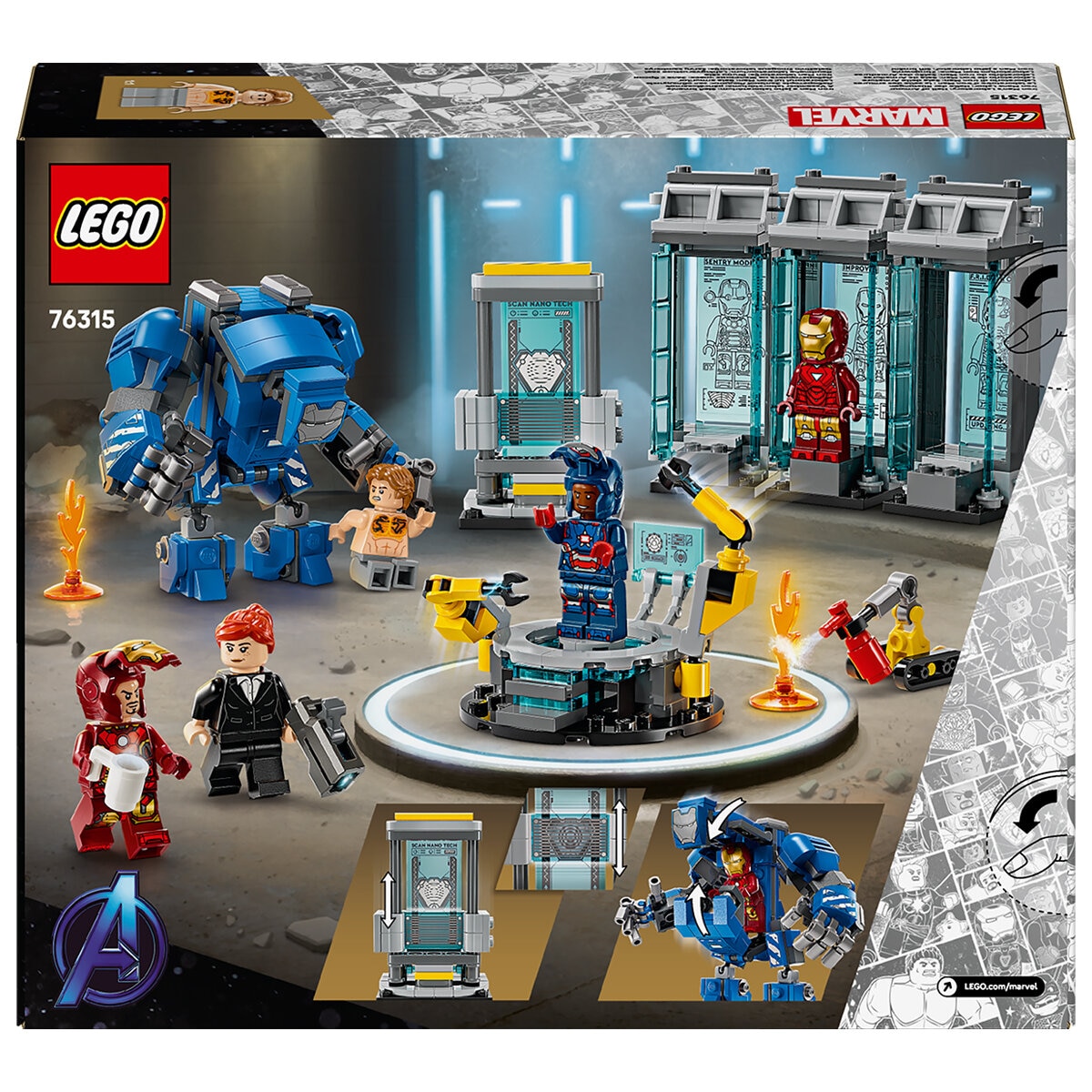 LEGO Marvel Iron Man’s Laboratory Hall of Armour 76315