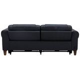 Aiden & Ivy Leather Power Reclining Sofa With Power Headrests