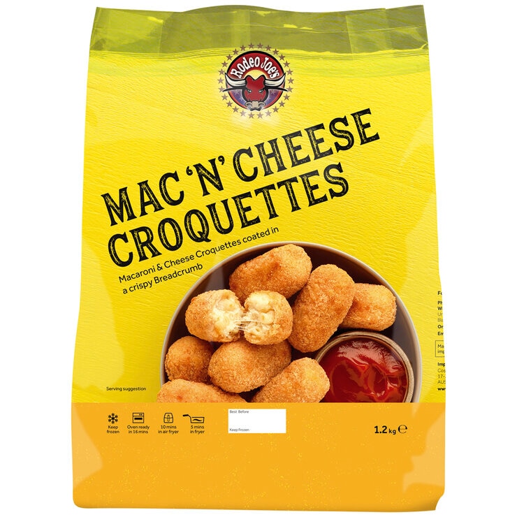 Rodeo Joe’s Mac & Cheese Croquettes 1.2kg Rodeo Joe’s Mac & Cheese Croquettes 1.2kg