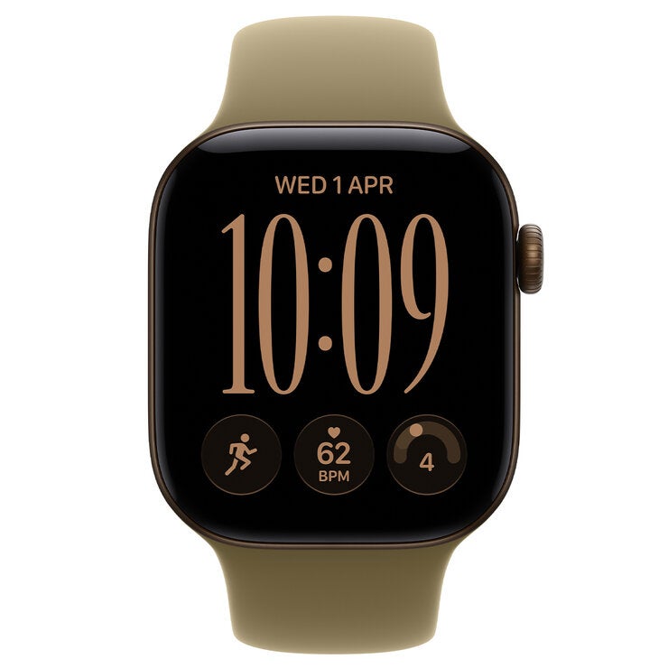 Apple Watch Series 12 GPS 42mm Dark Bronze Aluminium Case with Olive Sport Band - S/M