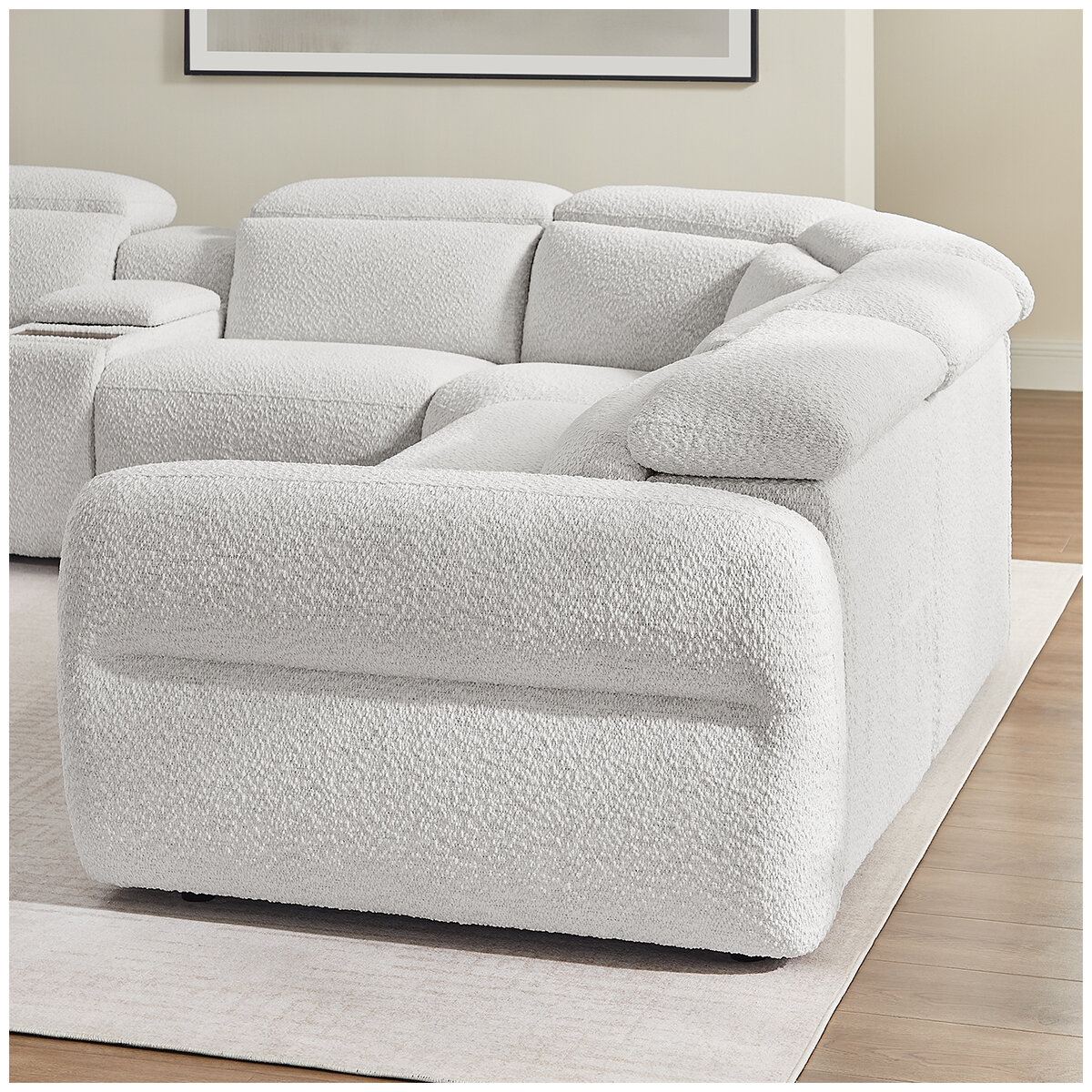 Aiden & Ivy Fabric Power Reclining Sectional With Power Headrests