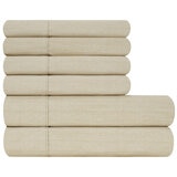 South Point Home Fashions Poly Flannel Sheet Set 6 Piece Queen Textured Stripe