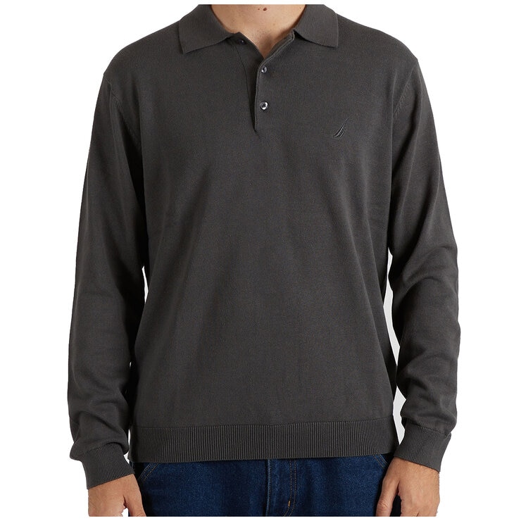 Nautica Long Sleeve Knit Polo Nautica Long Sleeve Knit Polo