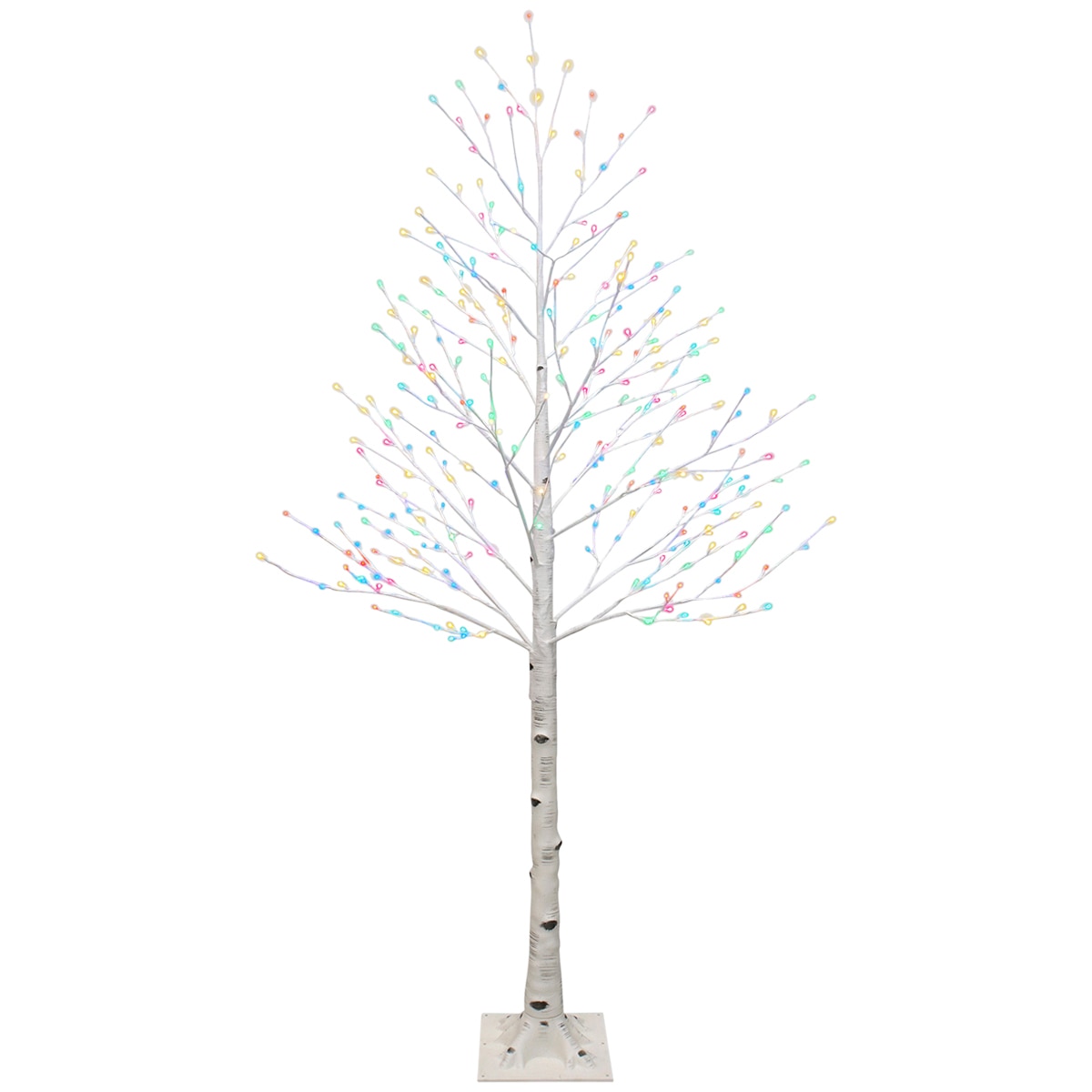 Faux Birch Tree with LED Lights 2.28m