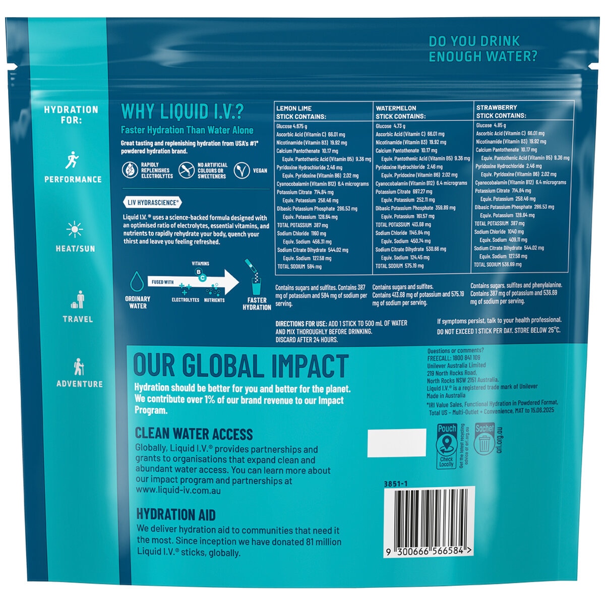Liquid I.V Hydration Multiplier Variety Pack Electrolyte Powder Drink Mix 30 Sachets Liquid I.V Hydration Multiplier Variety Pack Electrolyte Powder Drink Mix 30 Sachets
