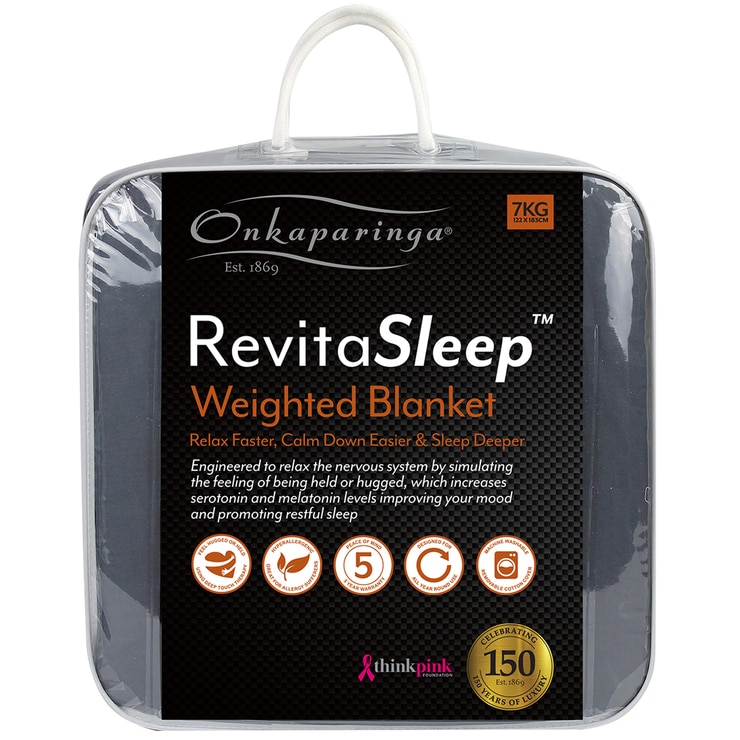 Onkaparinga Weighted Blanket 7kg Charcoal | Costco Australia