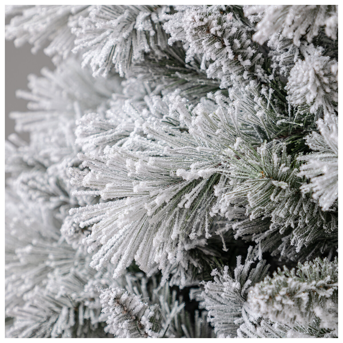 Pre-Lit Glitter Flocked Cashmere Artificial Christmas Tree 2.74M
