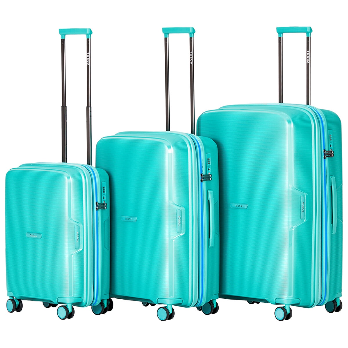 Tosca Bel-Air 3 Piece Luggage Set Teal