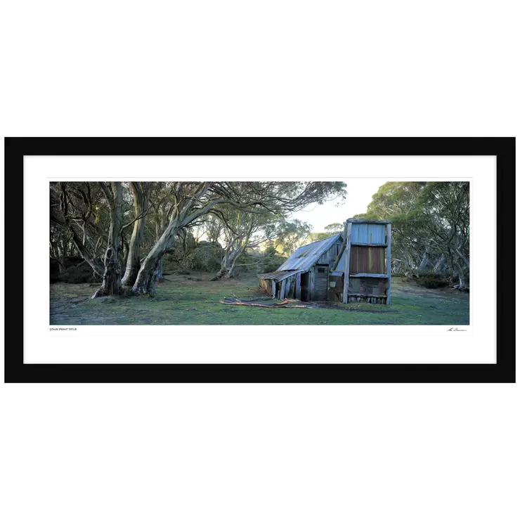 Ken Duncan 50 Inch Wallace Hut, Alpine National Park, Falls Creek Framed Print Ken Duncan 50 Inch Wallace Hut, Alpine National Park, Falls Creek Framed Print