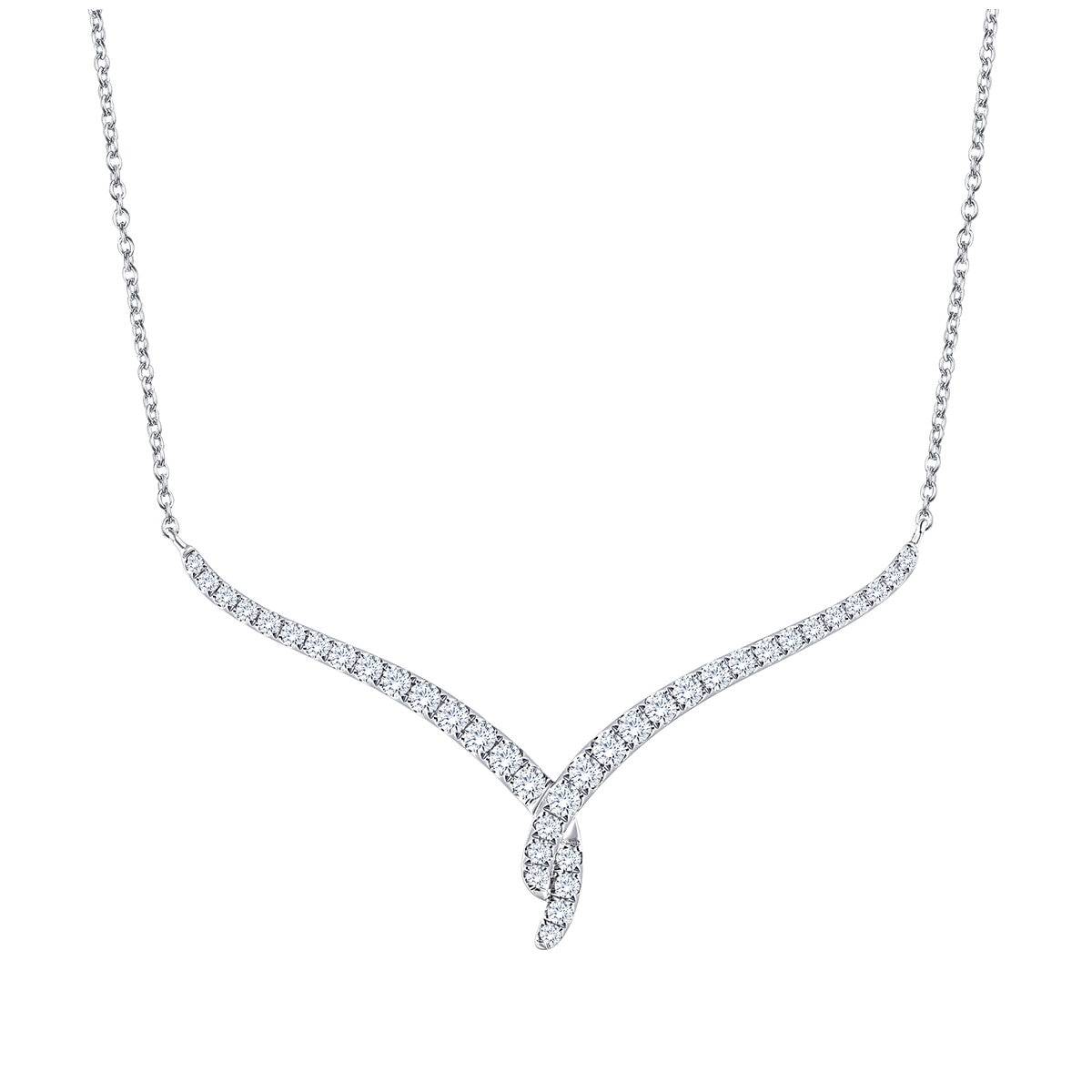 18KT White Gold 0.72ctw Diamond Necklace