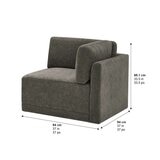 Thomasville 6PC Fabric Modular Sectional with Ottoman Grey