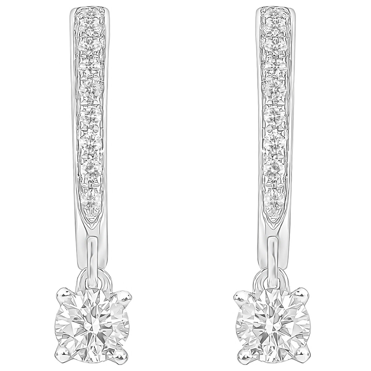 18KT White Gold 0.45ctw Diamond Earrings
