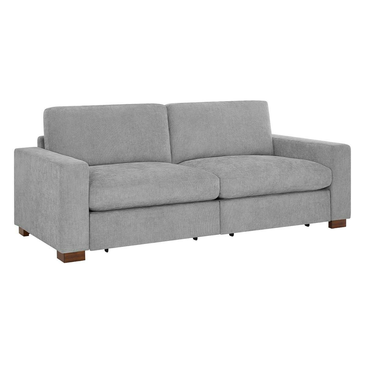 Henredon Fabric Sofa with 2 Power Footrests