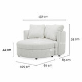 Aiden & Ivy Fabric Accent Chair With Storage Ottoman