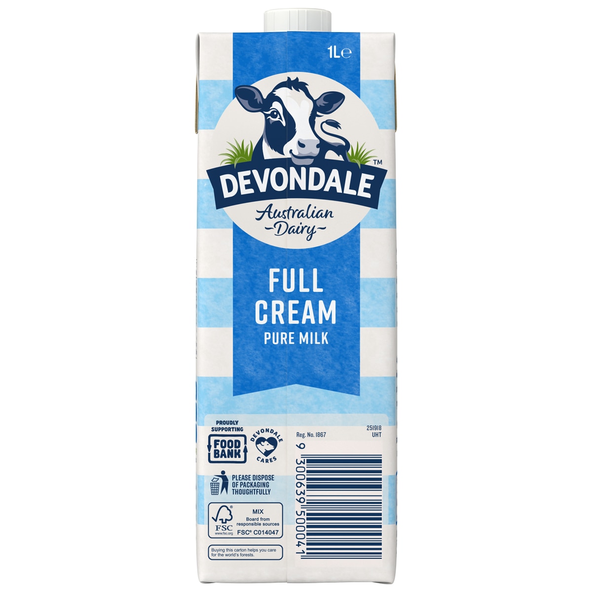 Devondale Long Life Full Cream Milk 10 x 1L
