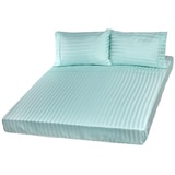 Bdirect Royal Comfort 1200 Thread Count Damask Stripe Cotton Blend Sheet Set - King - Mist