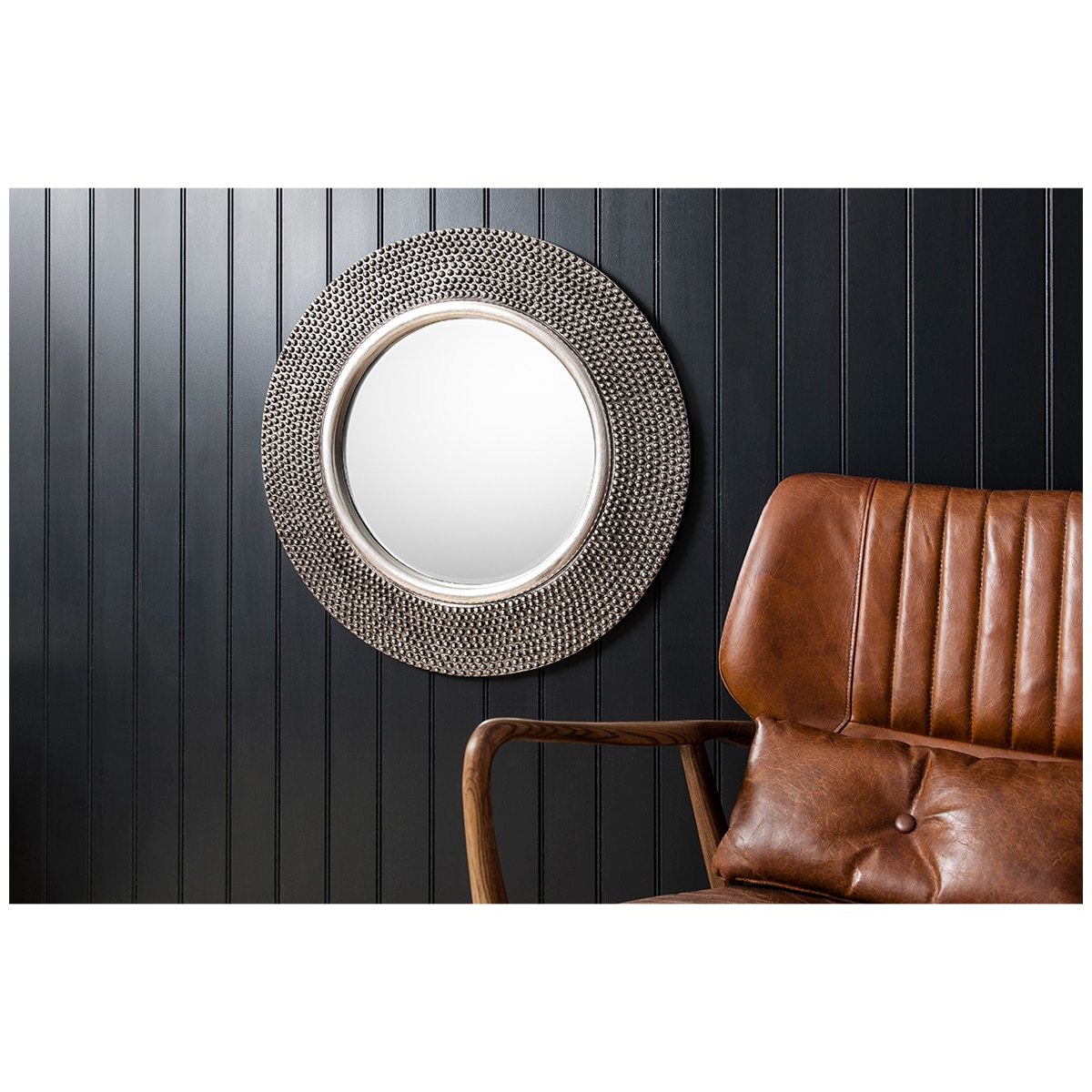 Hudson Living Whittington Mirror 800 x 800mm Silver