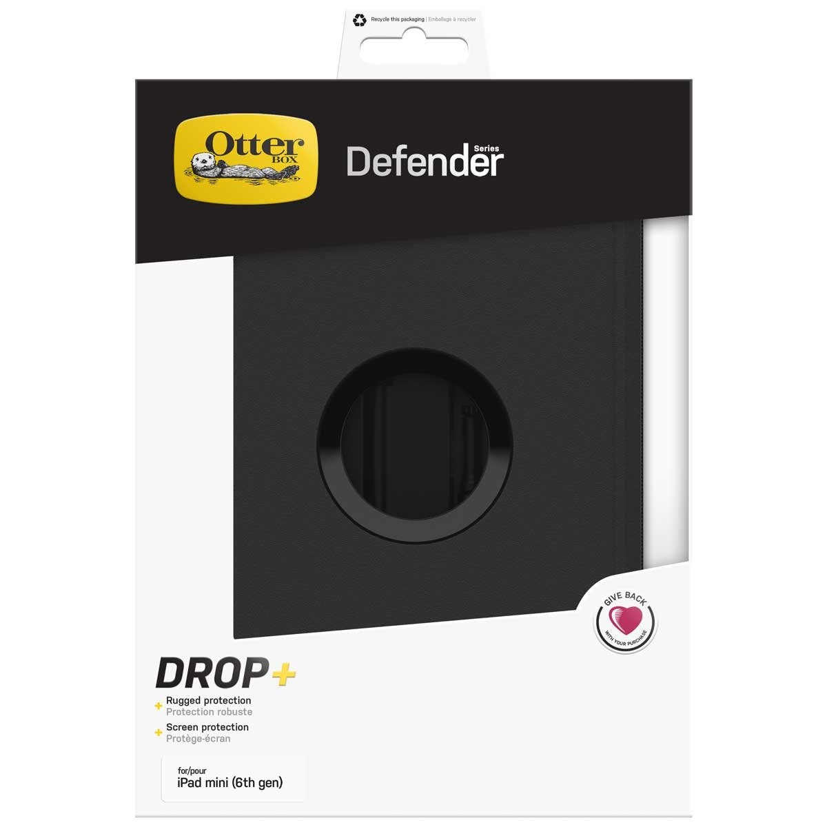 OtterBox Defender Apple iPad Mini A17 Pro iPad Mini 6th Gen Case Black 77-87476