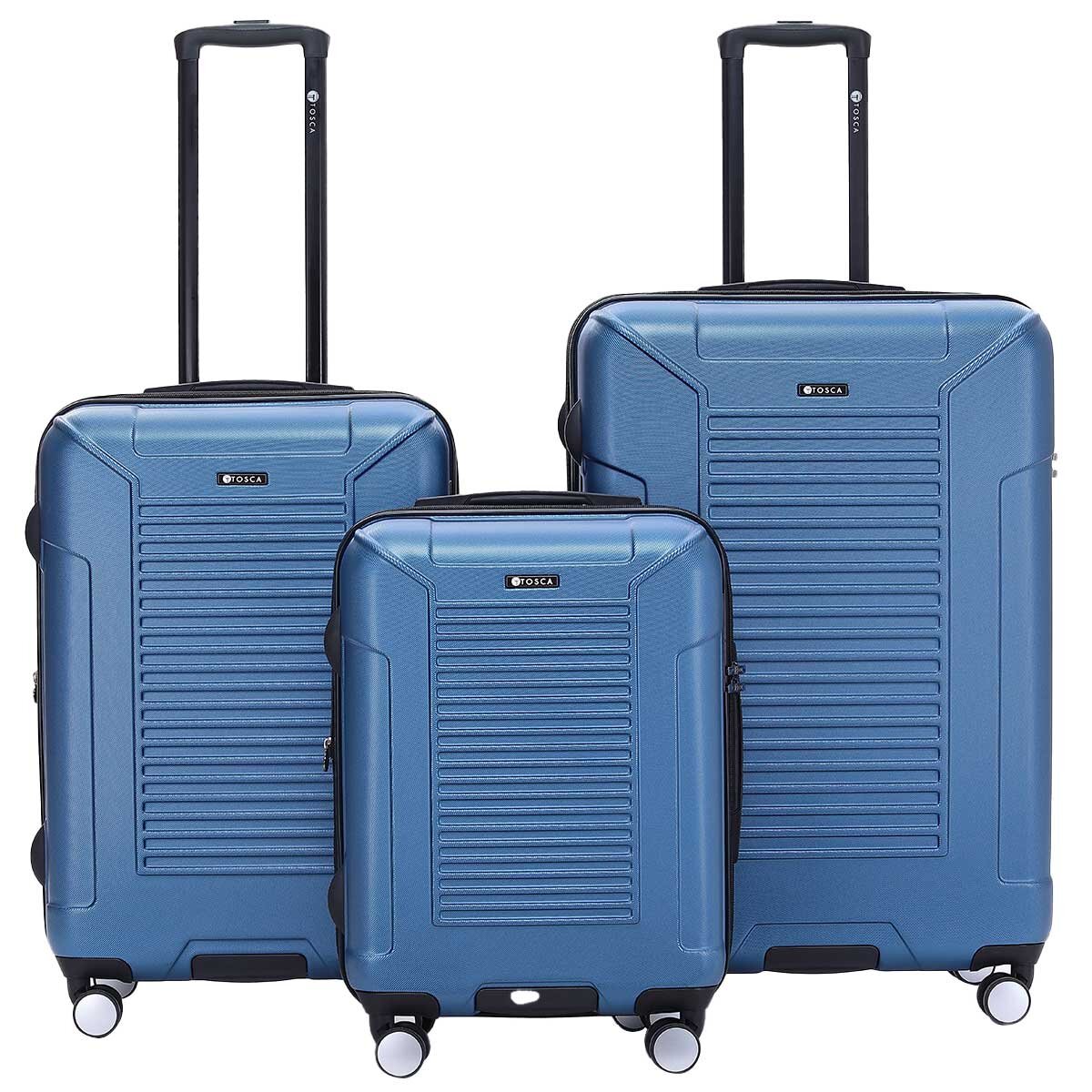 Tosca Matrix Range 3 Piece Luggage Set Blue