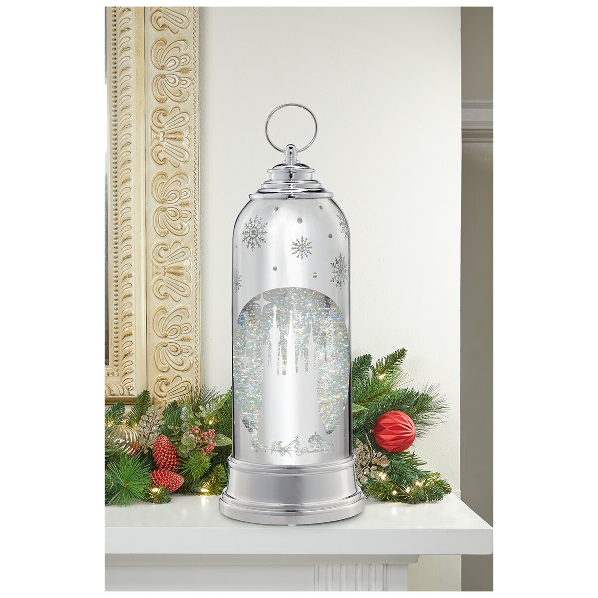 Disney Laser Engraved Lantern Silver Castle