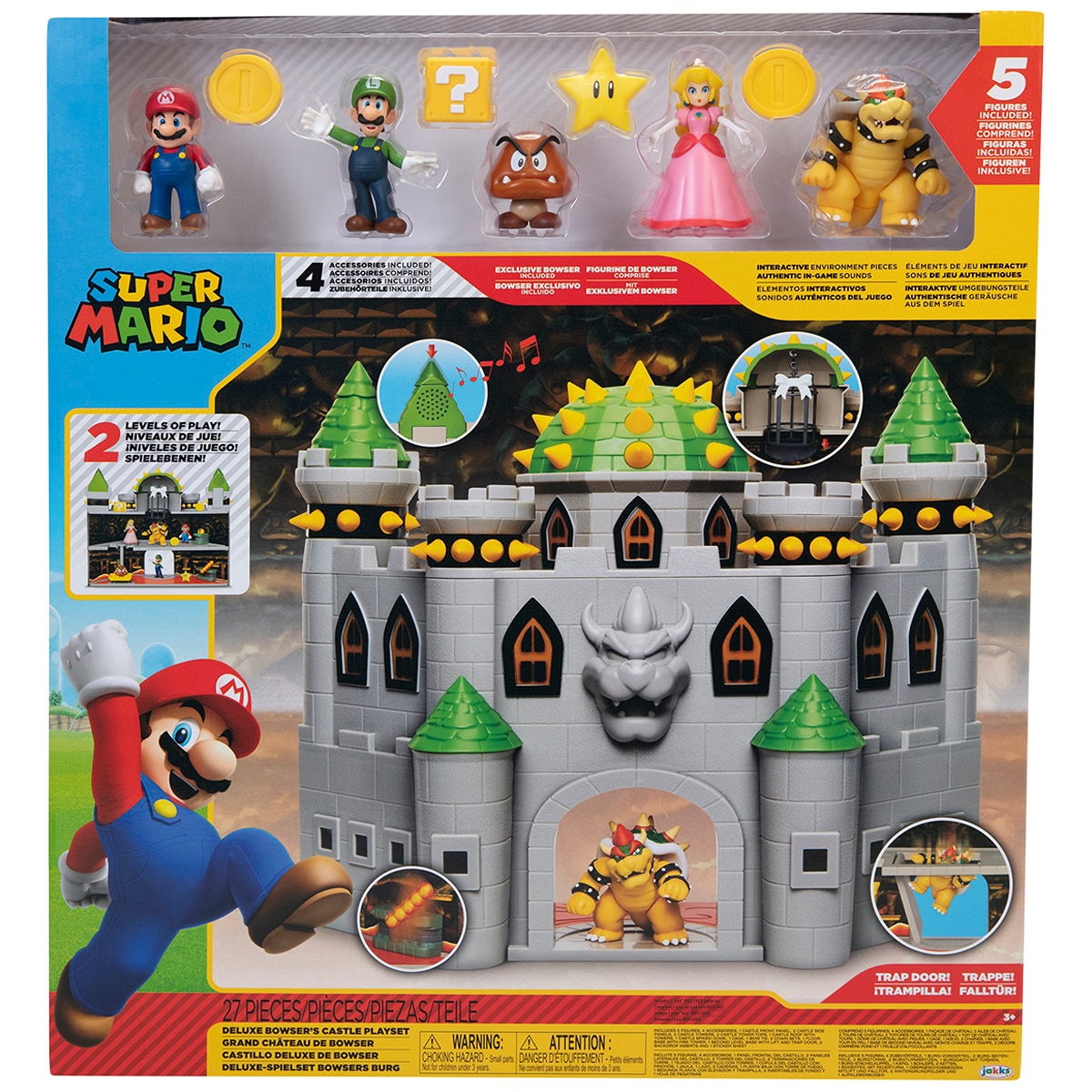 Deluxe Bowser Castle Playset with 4 extra figures