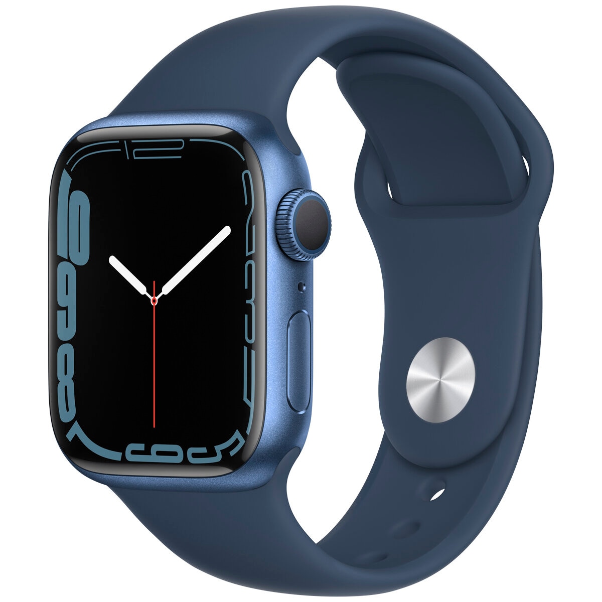 Apple Watch Series 7 GPS 41mm Blue Aluminium Case with Abyss Blue Sport Band