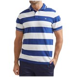 Sportscraft Polo stripe - Navy/White