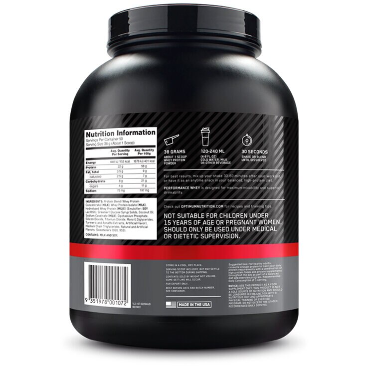 Optimum Nutrition Performance Whey Vanilla 1.9kg Optimum Nutrition Performance Whey Vanilla 1.9kg
