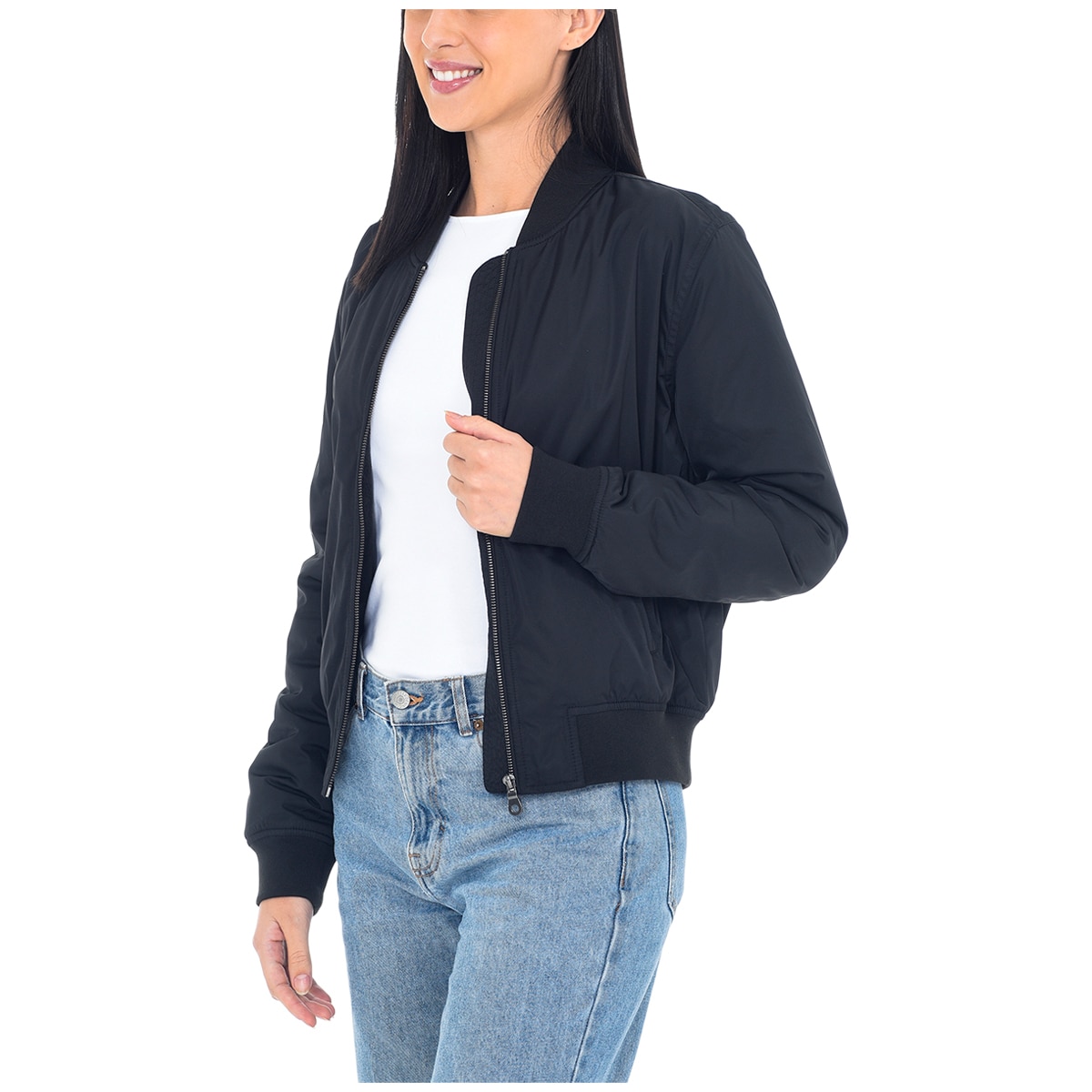 Boston Traders Women's Bomber Jacket Black Costco Australia