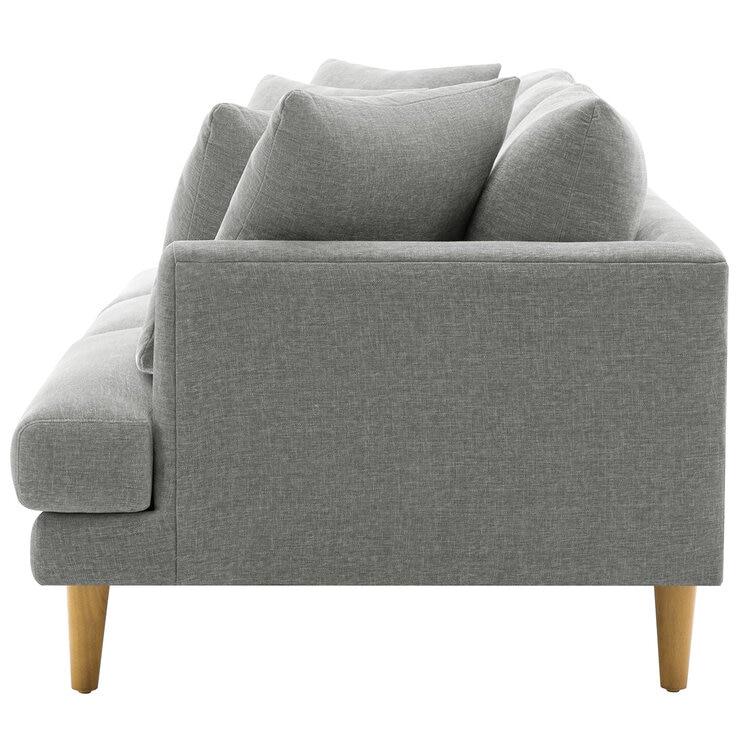 Crown Fabric Sofa Light Grey Crown Fabric Sofa Light Grey