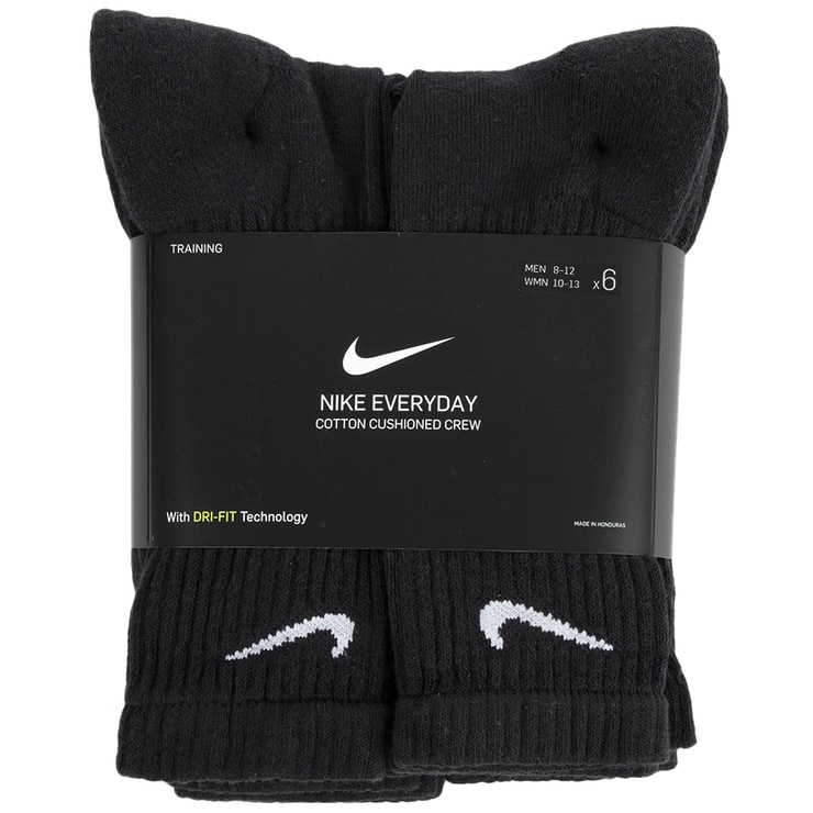 Nike Men's Socks 6pk Black | Costco 