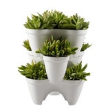 keter Ivy Planters White Green Set 3 Piece