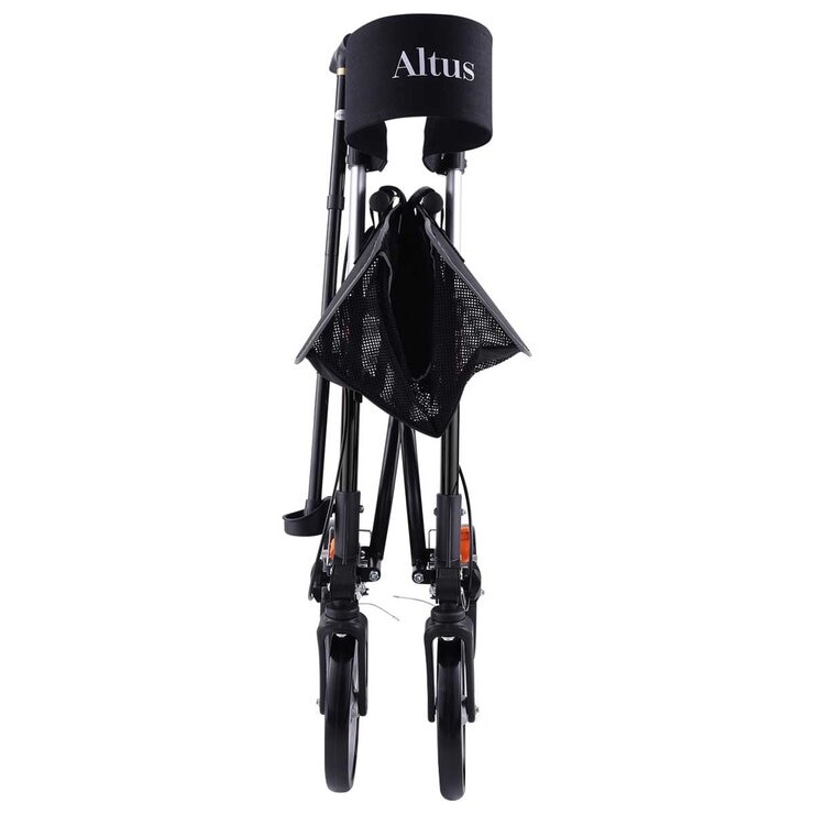 Altus Deluxe Euro Style Walker Rollator 10 Inch Wheel Black Altus Deluxe Euro Style Walker Rollator 10 Inch Wheel Black
