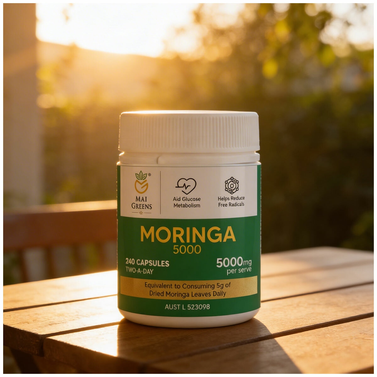 Mai Greens Moringa Capsules 5000mg 240 capsules