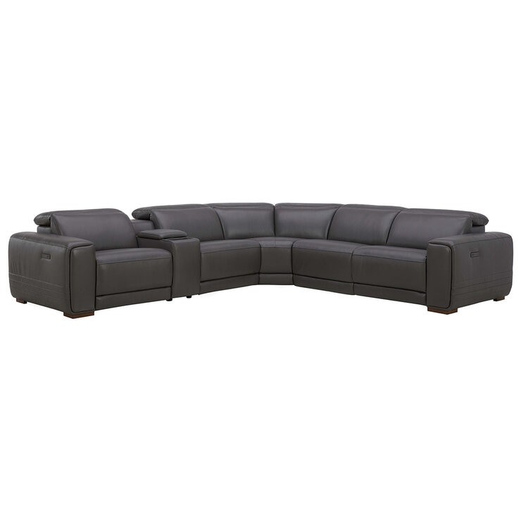 Aiden & Ivy Leather Power Reclining Sectional