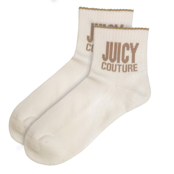 Juicy Couture Quarter Crew Women's Sock 6 Pack White/Cream Juicy Couture Quarter Crew Women's Sock 6 Pack White/Cream