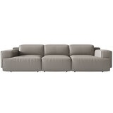 Valencia Valentina Leather Reclining Lounge 3 Seater Grey Color