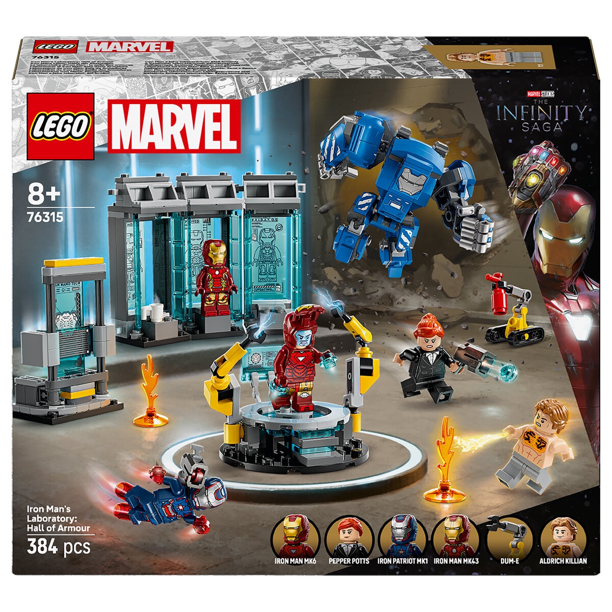 LEGO Marvel Iron Man’s Laboratory Hall of Armour 76315