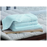 Kingtex Plain dyed 100% Combed Cotton towel range 550gsm Bath Sheet set 7 piece - Soft Aqua