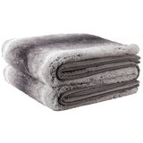 Mon Chateau Luxe Faux Fur Throw Grey