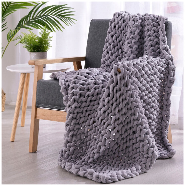 Onkaparinga Knitted Weighted Blanket 6 kg Grey