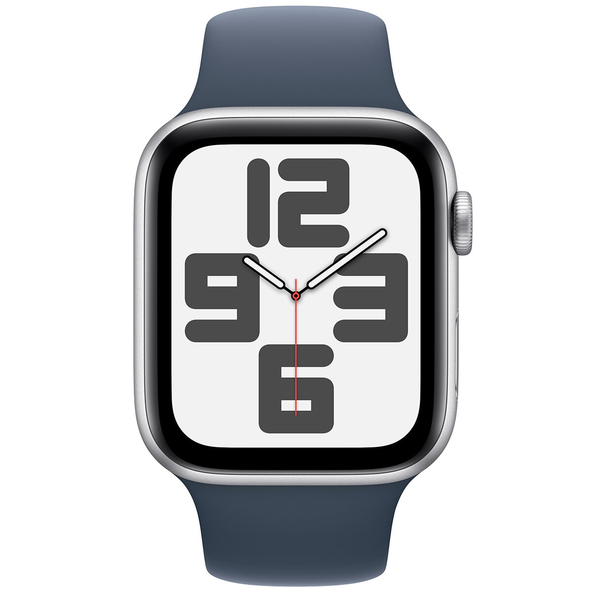 Apple Watch SE GPS 40mm Silver Aluminium Case with Storm Blue Sport Band - S/M