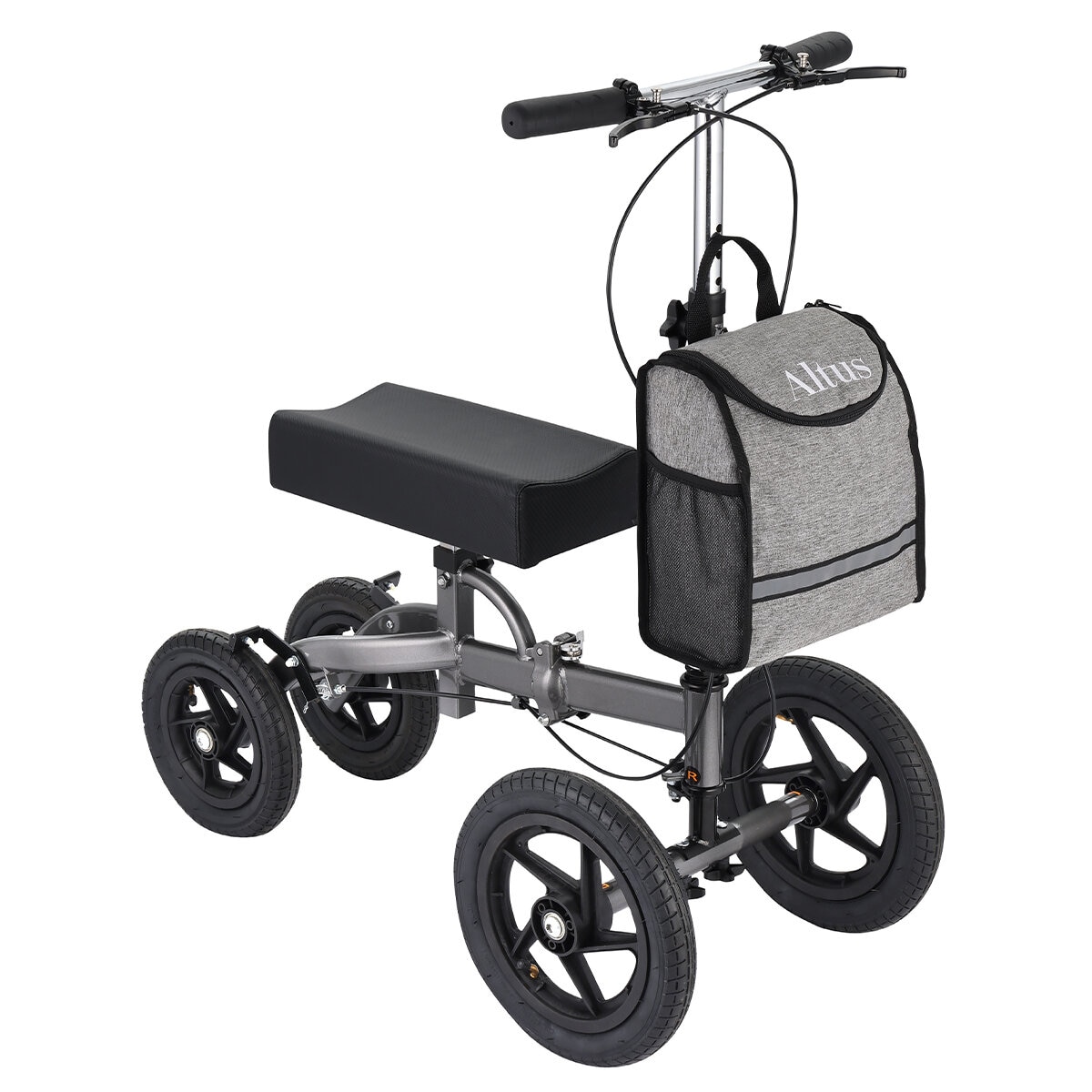 Altus Knee Scooter Walker Pneumatic Tires Titanium