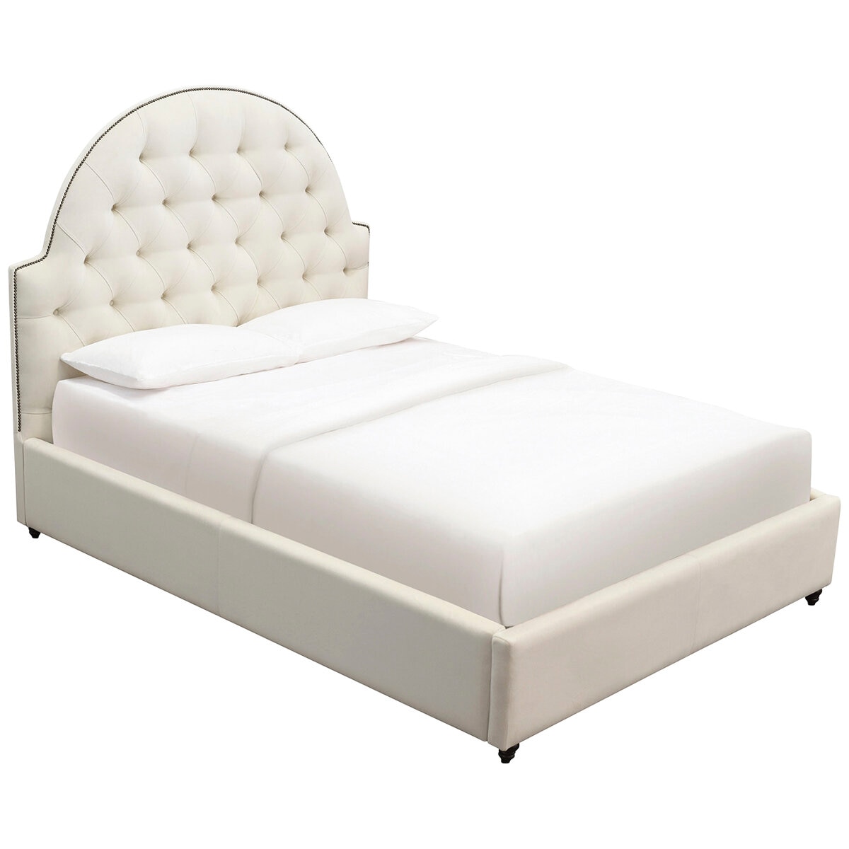 Moran Princess Queen BedHead With Encasement With Slatted Base Plush Bone